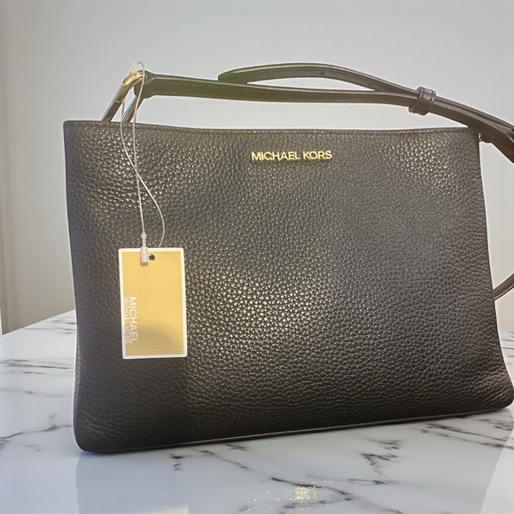 Michael Kors Handbags - MICHAEL KORS Trisha Leather Crossbody — NWT